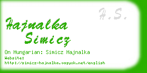 hajnalka simicz business card